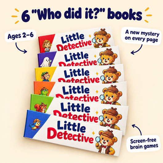 Six Little Detective 'Who did it?' picture books for ages 2-6