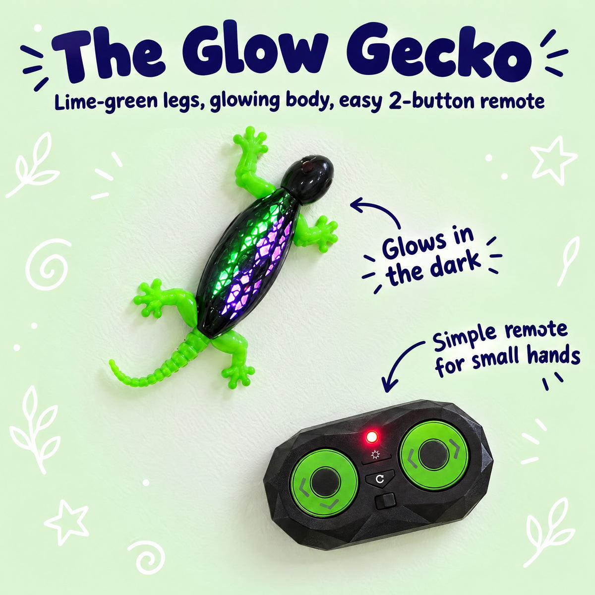 The Glow Gecko and its remote