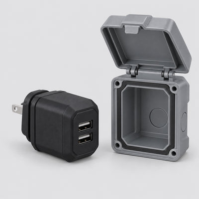 Outdoor USB Plug + Weatherproof Cover